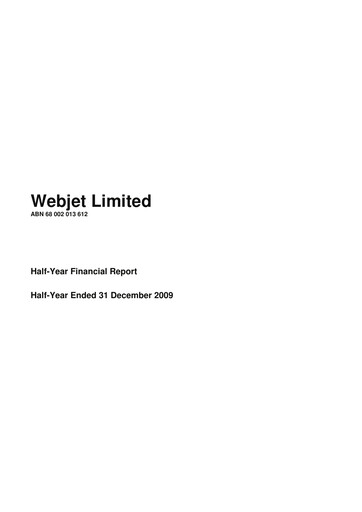Thumbnail Webjet Limited Financial Report 2010-h1