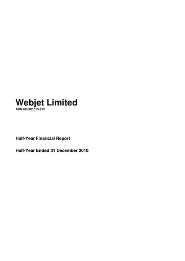 Thumbnail Webjet Limited Financial Report 2011-h1