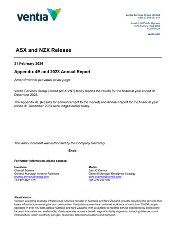 Thumbnail Ventia Services Group Annual Report 2023