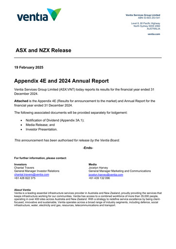 Thumbnail Ventia Services Group Annual Report 2024