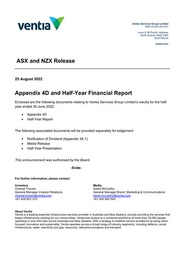 Thumbnail Ventia Services Group Half-year Report 2022-h1