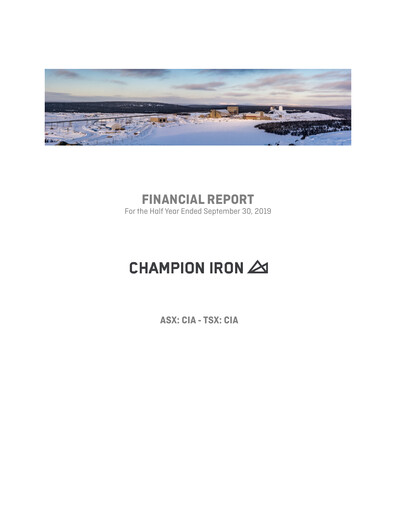 Thumbnail Champion Iron Half-year Report 2020-h1