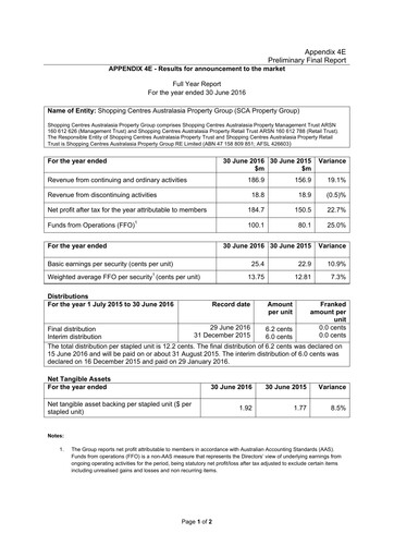 Thumbnail Region Group Financial Report fy2016