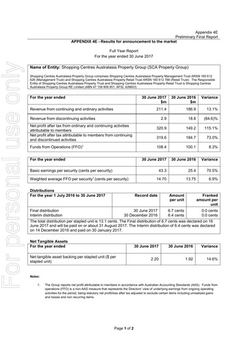 Thumbnail Region Group Financial Report fy2017