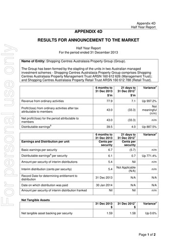 Thumbnail Region Group Financial Statement 2014-h1