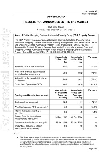 Thumbnail Region Group Financial Statement 2016-h1