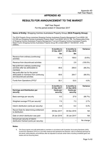 Thumbnail Region Group Financial Statement 2018-h1