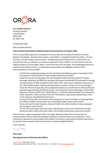 Thumbnail Orora Limited ESG Report 2022