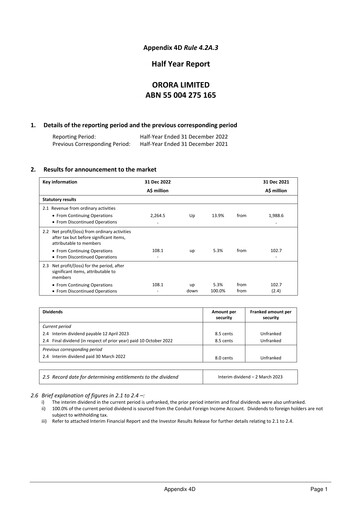 Thumbnail Orora Limited Half-year Report 2023-h1