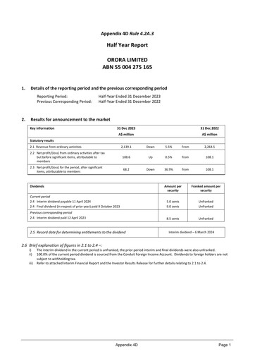 Thumbnail Orora Limited Half-year Report 2024-h1
