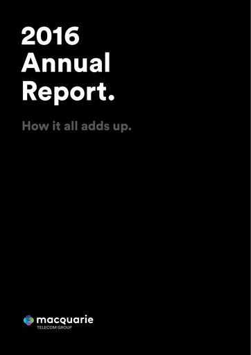 Thumbnail Macquarie Technology Group Annual Report 2016