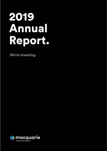 Thumbnail Macquarie Technology Group Annual Report 2019