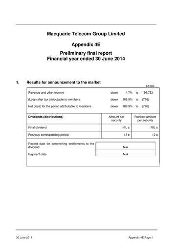 Thumbnail Macquarie Technology Group Financial Report 2014