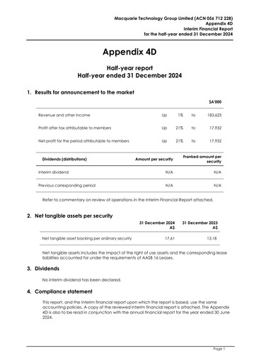 Thumbnail Macquarie Technology Group Half-year Report 2025-h1