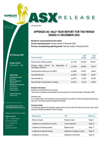 Thumbnail Ramelius Resources Half-year Report 2021-h1