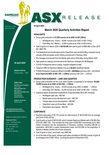 Vorschaubild Ramelius Resources Quartalsbericht 2020-q3