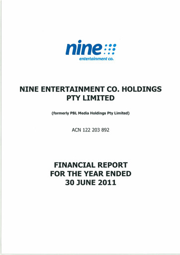 Thumbnail Nine Entertainment Co. Holdings Annual Report 2011