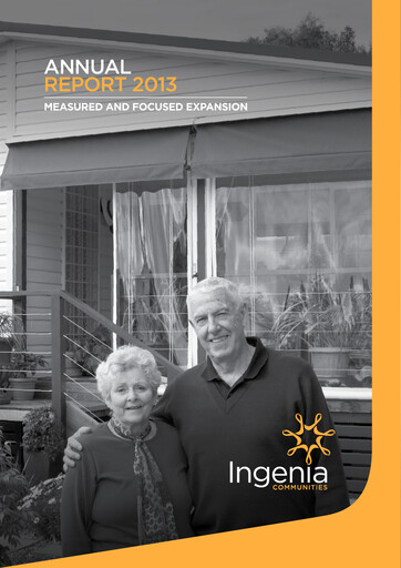 Thumbnail Ingenia Communities Group Annual Report 2013