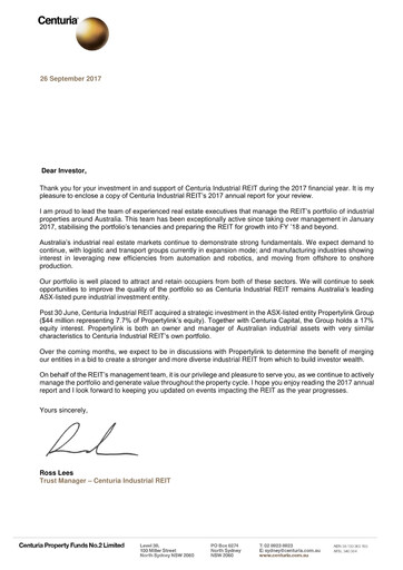 Thumbnail Centuria Industrial REIT Annual Report 2017