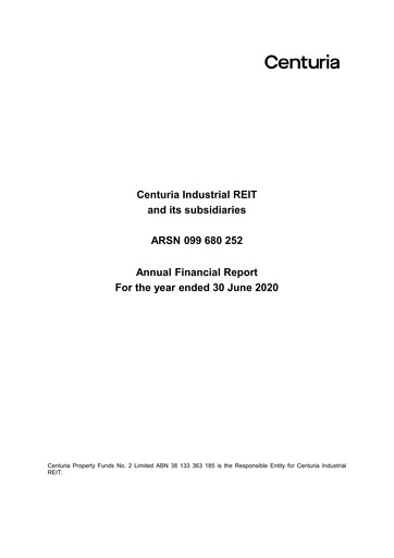 Thumbnail Centuria Industrial REIT Financial Report 2020