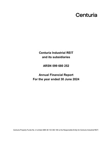 Thumbnail Centuria Industrial REIT Financial Report 2024