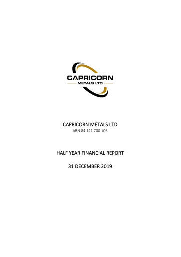Thumbnail Capricorn Metals Half-year Report 2019-2020-h1