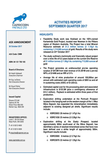Thumbnail Capricorn Metals Quarterly Report 2017-2018-q1