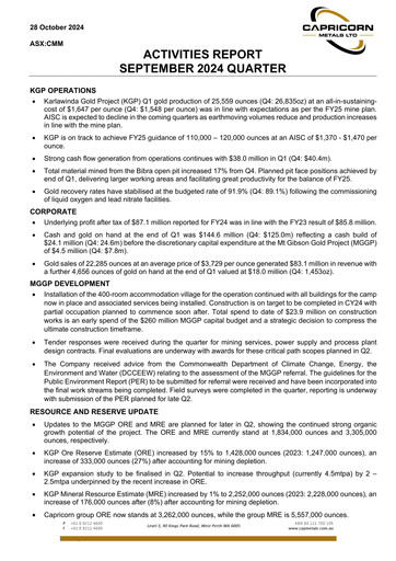 Thumbnail Capricorn Metals Quarterly Report 2025-q1