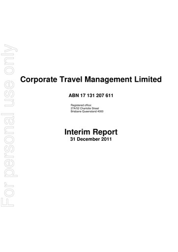 Thumbnail Corporate Travel Management Half-year Report 2012-h1