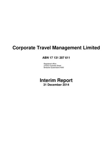 Thumbnail Corporate Travel Management Half-year Report 2015-h1