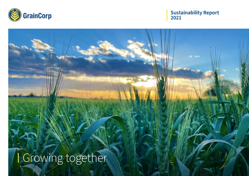 Vorschaubild GrainCorp Nachhaltigkeitsbericht 2021