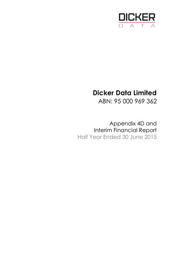 Miniature Dicker Data Rapport semestriel 2015-h1