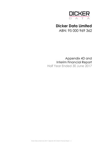 Miniature Dicker Data Rapport semestriel 2017-h1