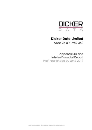 Miniature Dicker Data Rapport semestriel 2019-h1