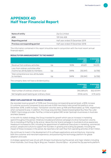 Thumbnail Zip Co Financial Report 2020-h1