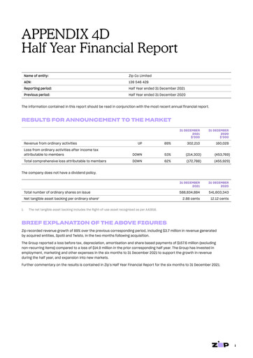 Thumbnail Zip Co Financial Report 2022-h1
