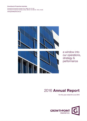 Thumbnail Growthpoint Properties Australia Annual Report 2016