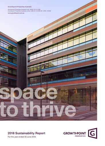 Thumbnail Growthpoint Properties Australia Sustainability Report 2018