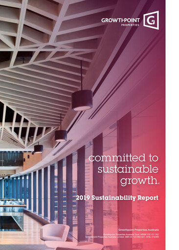 Thumbnail Growthpoint Properties Australia Sustainability Report 2019