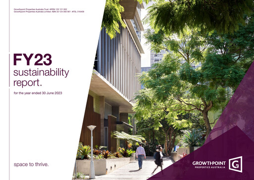 Thumbnail Growthpoint Properties Australia Sustainability Report 2023