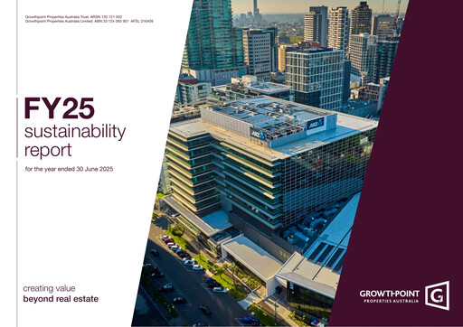 Thumbnail Growthpoint Properties Australia Sustainability Report 2025