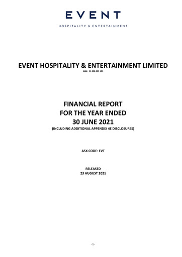 Thumbnail EVT Limited Financial Report 2021