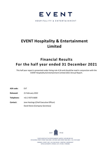 Thumbnail EVT Limited Financial Report 2022-h1