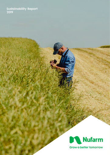 Vorschaubild Nufarm Nachhaltigkeitsbericht 2019
