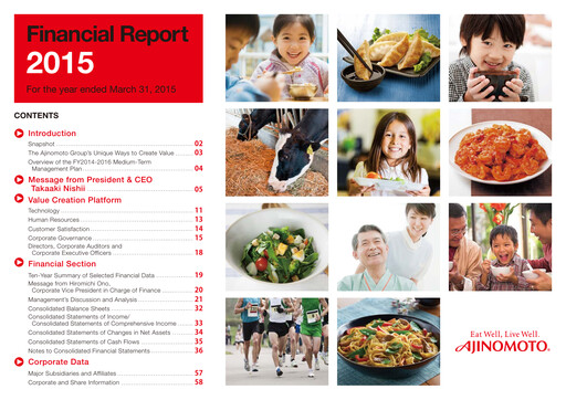 Thumbnail Ajinomoto
 Financial Report 2015