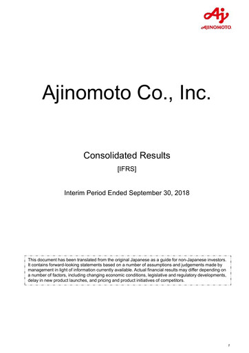 Thumbnail Ajinomoto
 Half-year Report 2018-h1
