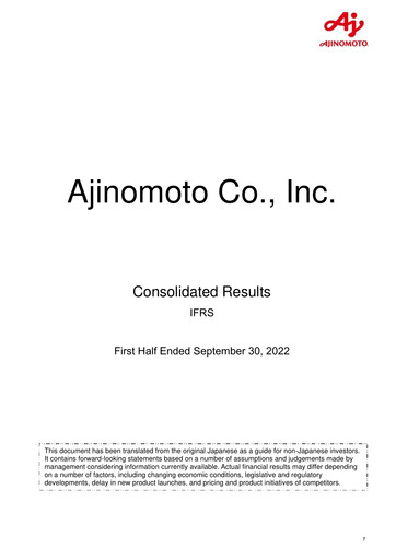 Thumbnail Ajinomoto
 Half-year Report 2022-h1