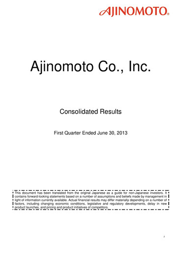 Vorschaubild Ajinomoto
 Quartalsbericht 2013-q1