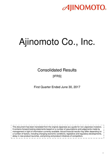 Vorschaubild Ajinomoto
 Quartalsbericht 2017-q1