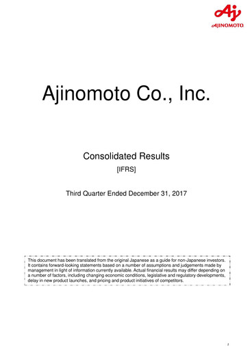 Vorschaubild Ajinomoto
 Quartalsbericht 2017-q3